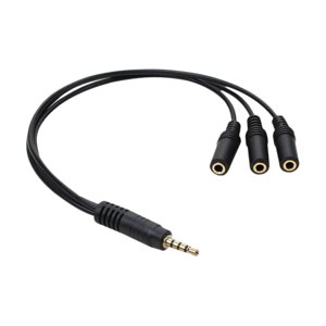 Magideal - Divisor De Auriculares Portátil Y Práctico Cable De Audio De 3,5 Mm, Cable De Extensión Divisor Para Computadora Portátil, Teléfono Y Auriculares , 1 1 A Tres