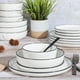 thumbnail image 2 of Juego de vajilla Gibson Home Oslo de porcelana, 16 piezas, color blanco, 2 of 7