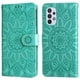 thumbnail image 1 of Funda tipo cartera FOXDOCK para Samsung Galaxy A32 4G , diseño girasol en relieve, cuero PU, cierre magnético, soporte y tarjetero, 1 of 5
