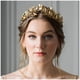 thumbnail image 1 of Diadema nupcial hecha a mano con hojas de enredadera, corona de hojas doradas, tiara de hojas, tocado de boda, dama de honor, graduación, festival, accesorios para el cabello para mujeres y niñas (dor, 1 of 4
