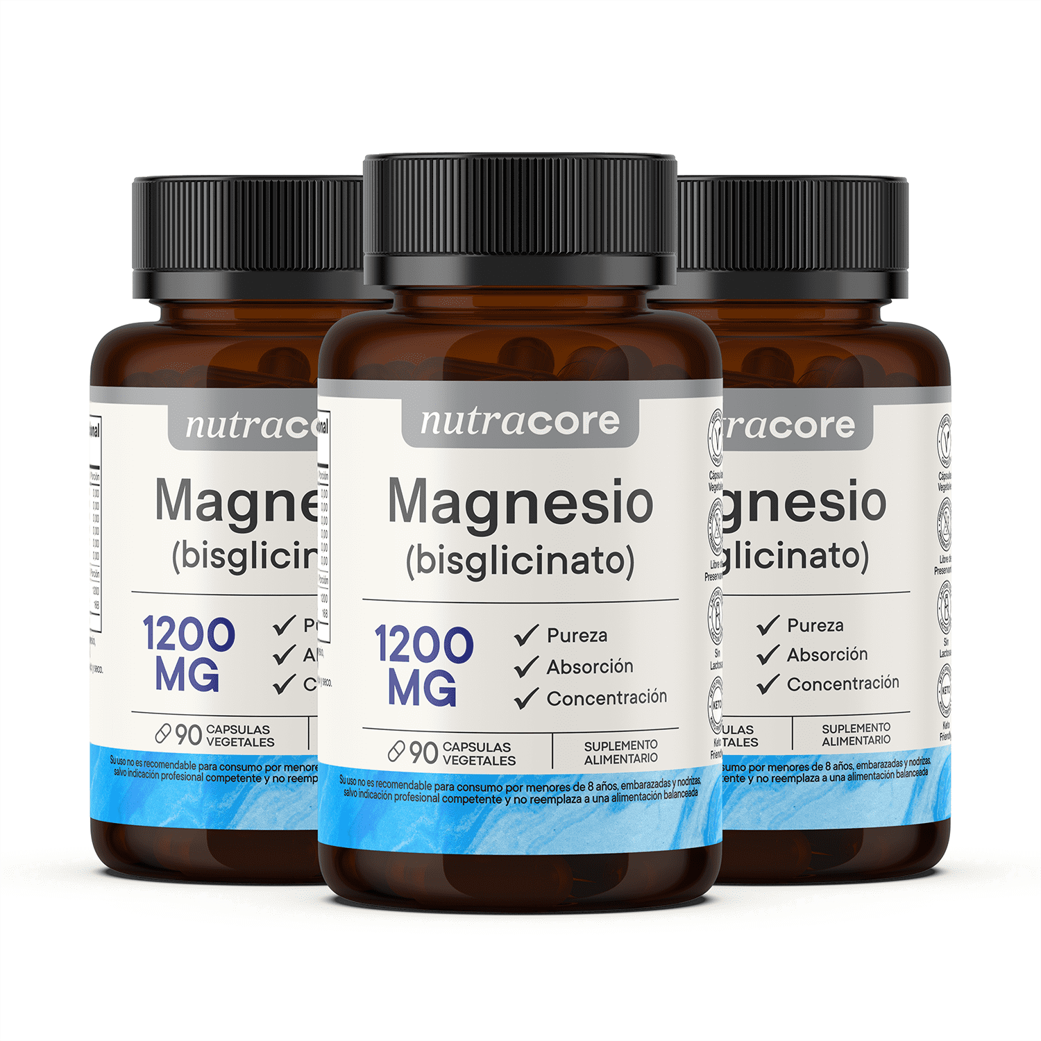 Bisglicinato De Magnesio 1200mg - Pack 4.5 Meses | Nutracore