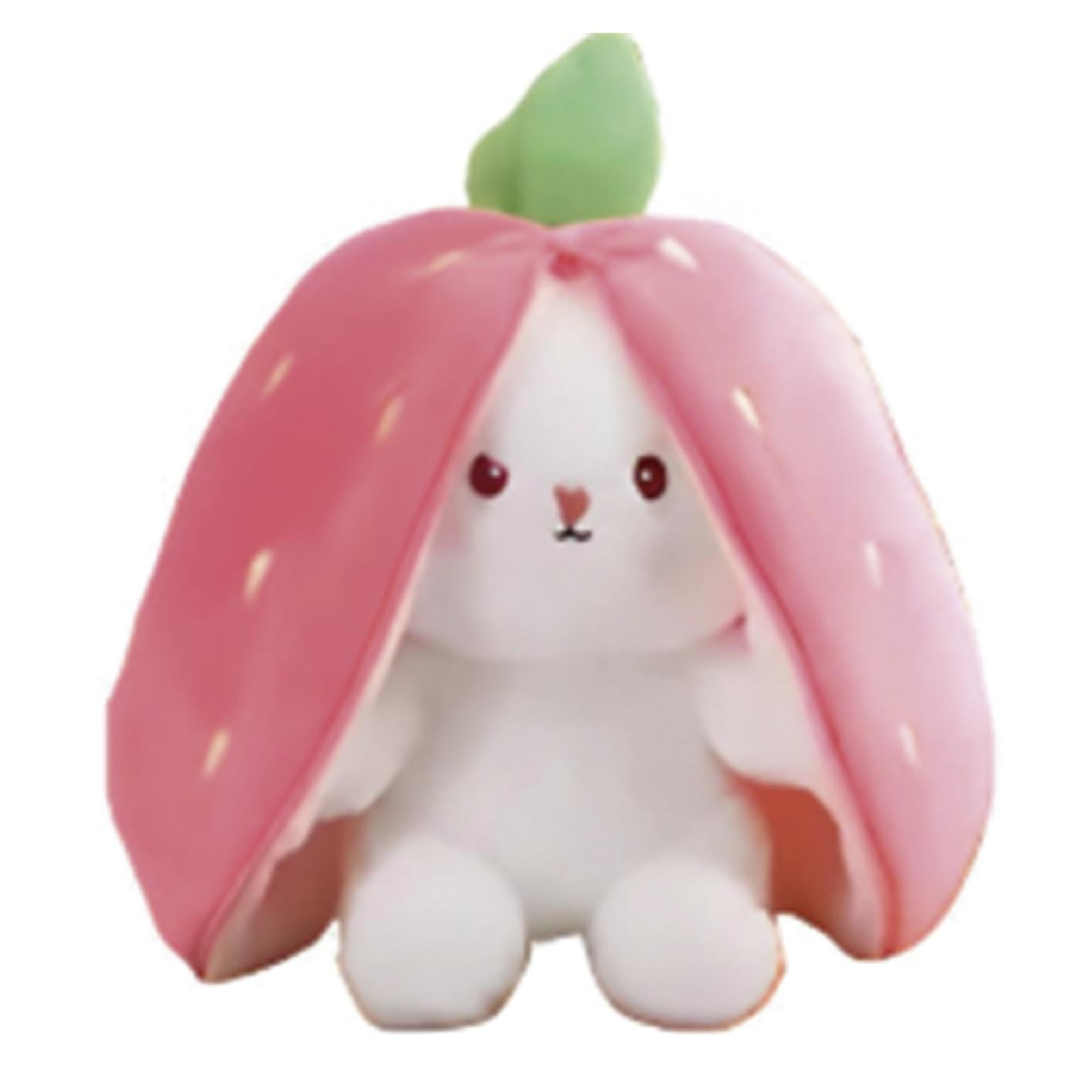 Genérico - Conejo Peluche Transformable - Rosado - Fresa Rosa