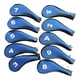 thumbnail image 5 of Juego De 10 Uds. De Fundas Para Cabeza De Hierro De Golf, Funda Para Cabeza De Palo De Golf, Putter Para Deportes Al Aire Libre, Lado Negro Y Azul, 5 of 5