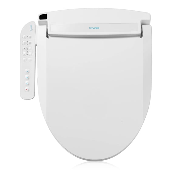 Asiento de inodoro eléctrico con bidé Brondell LT89 para inodoros alargados