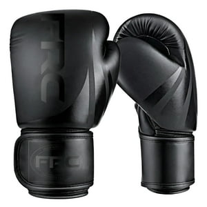 Sports Training - Guantes De Boxeo Kickboxing Unisex Negro Con Velcro