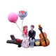 thumbnail image 1 of Decoraciones Para Salpicadero De Coche Figura En Miniatura Estatua Para Fiesta Ni?as Regalos Bifurcados Recién Casados, 1 of 5