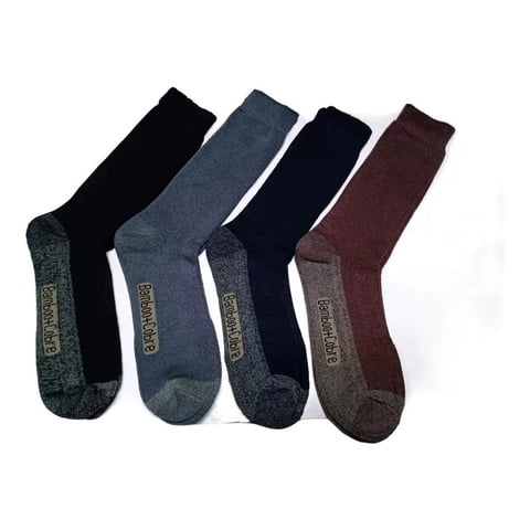 Only Zaza - Calcetines Grueso Para Hombre De Bambú + Cobre - Sin Costura - Docena