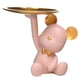 thumbnail image 4 of Figura de oso de resina, estatua de animales, bandeja para servir, decoración moderna para el hogar, organizador de objetos diversos , Rosado, 4 of 5