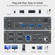 thumbnail image 3 of Conmutador KVM DXchip USB-C Dual HDMI 4K 60Hz, 3 of 9