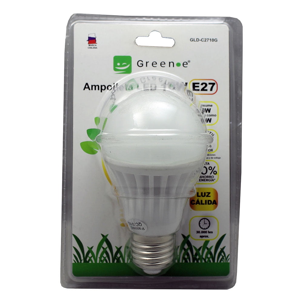 Green E - Ampolleta Led Globo Cerámico 10w E27 220v Luz Cálida