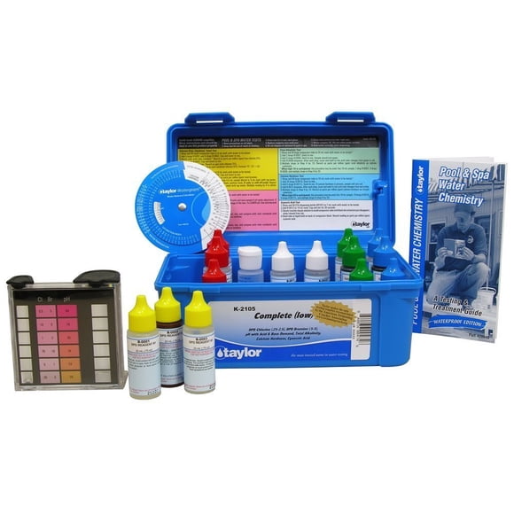 Kit de prueba Taylor K-2105 de rango bajo para agua de piscina y spa