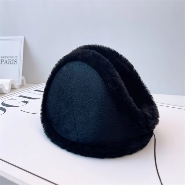 Orejeras de invierno para hombre, orejeras de felpa para exteriores, orejeras cálidas, orejeras agrandadas para hombre, orejeras para montar, orejeras de felpa de invierno