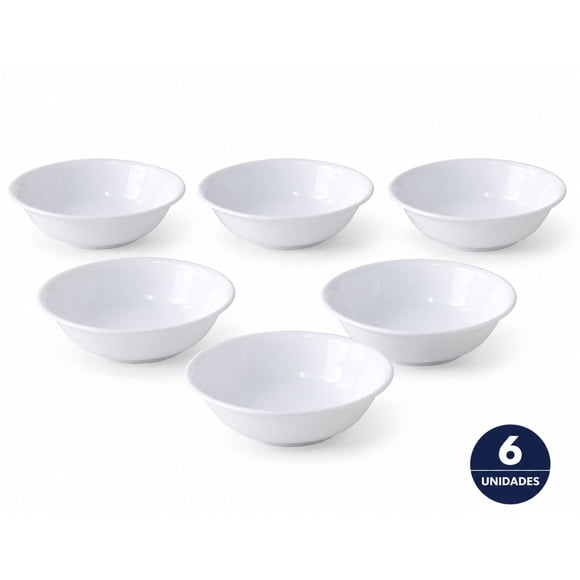 6 Bowl Melamina 21cm / Plato Sopa Melamina