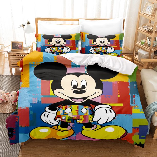 Mickey Printed100% Polyester Children 3d Children'S King Size Bedding Duvet Cover Set Cute Printed Cartoon Quilt Cover Bed Sheets
