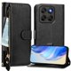 thumbnail image 1 of Funda Billetera Cremallera para Motorola Moto G67 con Porta Tarjetas, Soporte y Correa Negro, 1 of 5