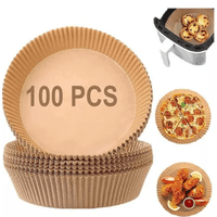 Emmegroup - 100 Forros Desechables Para Hornear Antiadherentes De Freidora De Aire