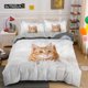 thumbnail image 1 of x1930 Bed SheetsLovely Pet Cat Bedding Set, Animal Printed Covers Size Duvet Cover, Kitty Pattern Quilt Cover 3-Piece Bedding Set (1 Duvet Cover + 2 Pillow Shams) nj1930, 1 of 5
