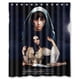 thumbnail image 1 of Cortina de ducha Asa Butterfield, juego de cortinas de baño con ganchos, tamaño 60 x 72 pulgadas, 1 of 3