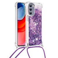 Funda Foxdock Para Motorola Moto G Stylus 2022 4G Con Cuerda Ajustable, Brillo Líquido, Protección Antigolpes Y Lente – Ideal Para Regalo