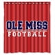 thumbnail image 1 of Cortina de ducha Mississippi Ole Miss Rebels, juego de cortina de baño con ganchos, tamaño 66 x 72 pulgadas, 1 of 3