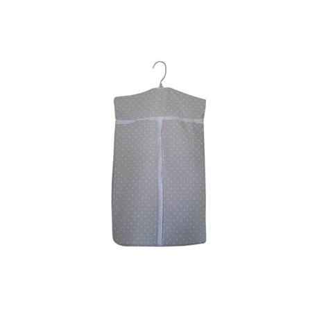 Garey - Guarda Pañales Tela Loneta Con Colgador 100 % Algodón, Gris