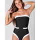 thumbnail image 1 of Traje de Baño Daikiri Mujer Sorrento Negro Blanco Protección UV50+, 1 of 3