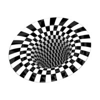 Bothyi - Alfombra De Ilusión Óptica Alfombra De Ilusión Óptica De Vórtice 3D Alfombra De Área De Cabecera 100 Cm