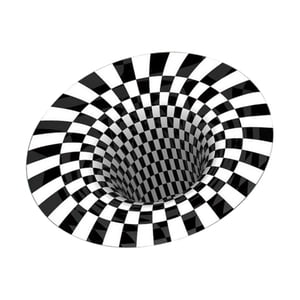 Bothyi - Alfombra De Ilusión Óptica Alfombra De Ilusión Óptica De Vórtice 3D Alfombra De Área De Cabecera 100 Cm