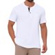 thumbnail image 1 of INSPIRE CHIC Camisetas Henley de Hombre Verano Casual de Manga Corta Botón Básico L Blanco, 1 of 6