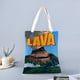thumbnail image 2 of Lava Bolso de tela con estampado de lienzo para mujer, bolsa de compras reutilizable y estética, con cremallera interior, regalo para mujer, 35 × 40 cm., 2 of 6