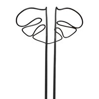 Ioensy - Estaca De Soporte Para Plantas Reutilizable En Forma De Monstera Para Balcón, Granja, Interior Y Exterior, Color Negro