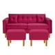 thumbnail image 1 of Sofa New Retro 3c + 2 Pouf Felpa 04 Burdeo, 1 of 6