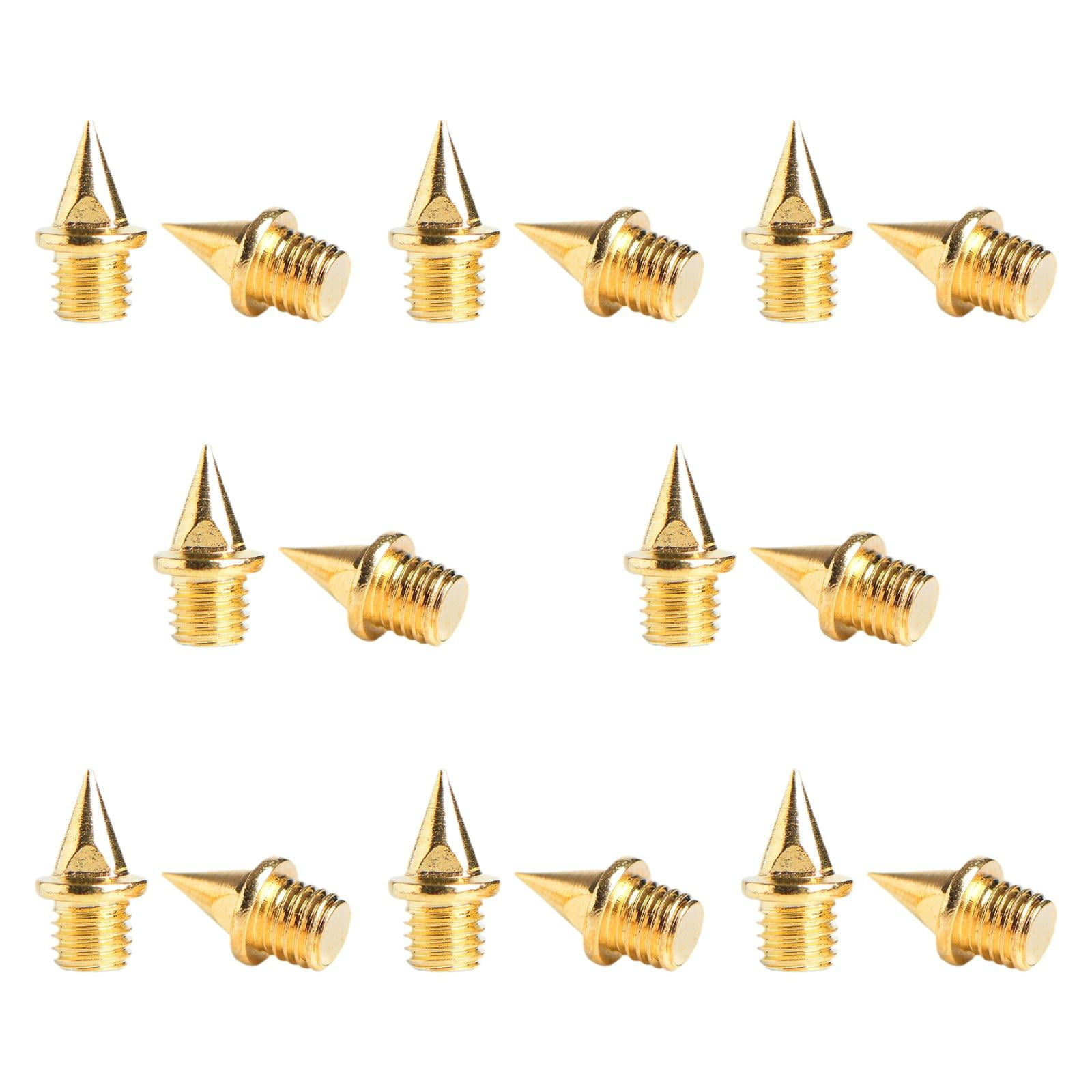 Ioensy - 16 Piezas De Clavos De Repuesto Para Zapatillas De Atletismo De 7 Mm Para Carreras De Corta Distancia, Clavos Afilados Dorados