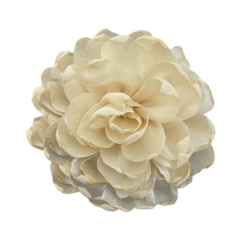 Ioensy - Broche De Flor Grande Para Mujer, Elegante Alfiler De Solapa Para Traje De Banquete De Baile Beige