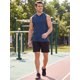 thumbnail image 2 of INSPIRE CHIC Chaleco con Capucha sin Mangas para Gimnasio y Running de Verano para Hombre S Azul Marino, 2 of 5