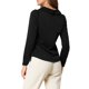 thumbnail image 3 of INSPIRE CHIC Blusa de Mujer con Cuello Peter Pan, Abertura en la Espalda con Botón Decorativo, Manga Larga, Talla M, Negro, 3 of 8