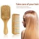 thumbnail image 3 of Juego de cepillos y peines de bambú para el cabello, peine para mujer y cepillo de paleta de madera desenredante, ideal para cabello húmedo o seco., 3 of 7