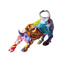 Bothyi - Estatua De Toro, Artesanía Artística, Escultura De Buey De Resina Para Mesa, Centro De Mesa, Escritorio, Dormitorio, Estilo B