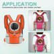thumbnail image 5 of Uxcell Mochila Transportadora para Perros, Diseño de Cabeza Fuera, Bolsa de Transporte Frontal para Mascotas (Naranja, 12"x8"x16"), 5 of 7