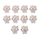 thumbnail image 3 of 10 Unids Perla Rhinestone Flor Botón Diamante Flatback Adornos 20x19x8mm, 3 of 5