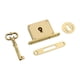 thumbnail image 2 of Juego De Cerradura De Gabinete Con Llave, Cerradura De Cajón Cuadrada Decorativa Para Armarios, Cerradura De Cajones, 6cmx3,5cmx1cm, Dorado, 2 of 5