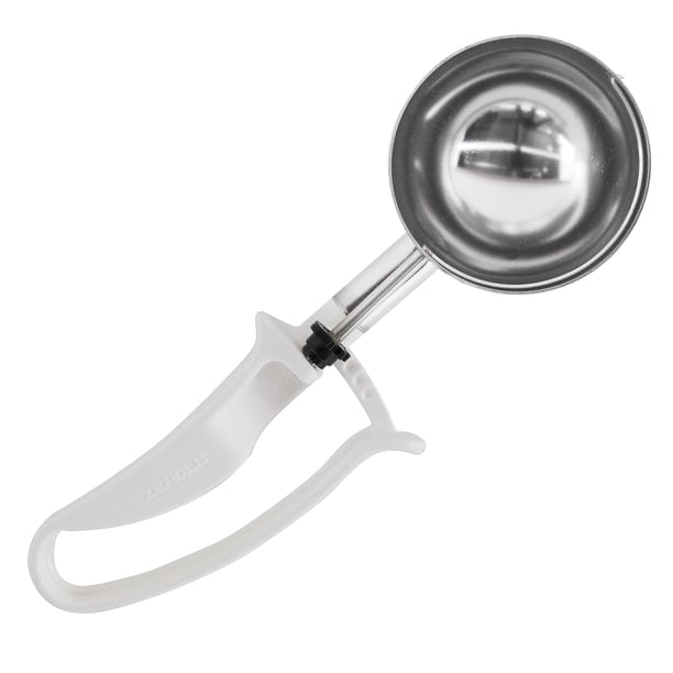 Zeroll - Cucharón dosificador universal Zeroll de longitud estándar EZ Disher, diseñado para uso con la mano derecha o izquierda, apto para lavavajillas, aprobado por NSF, 3 pulgadas, blanco