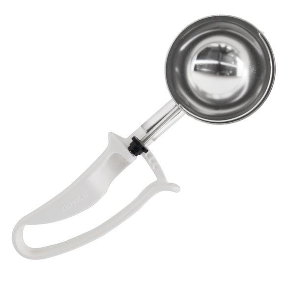 Zeroll - Cucharón dosificador universal Zeroll de longitud estándar EZ Disher, diseñado para uso con la mano derecha o izquierda, apto para lavavajillas, aprobado por NSF, 3 pulgadas, blanco