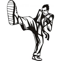 Rienda Libre Graphics - Decomural Karate Kick Martial Arts Ws-18636