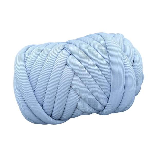 250 g de hilo grueso hilo voluminoso hilo trenzado lanzar una manta de hilo de hilo de hilo de hilo de hilo para niños artesanía de gato casa macrame Azul claro