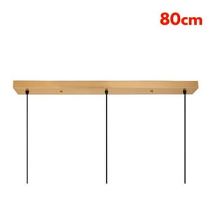 Electricastore - Base 80Cm Rectangular 3 Lámparas D26Cm Dorada