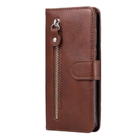 Gangxun - Funda Con Cremallera Para Motorola Edge 20 Pro, Carcasa Cartera De Cuero Pu Con Soporte Y Tarjetero