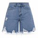 thumbnail image 2 of Short Jeans Tiro Alto Mujer Desflecado azul M, 2 of 3