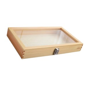 Magideal - Caja De Coleccionista Medallion Caja De Almacenamiento A Prueba De Polvo De La Solapa De Madera Organizador De Joyas De Joyería Para Tobilleros Pendie Madera 38X22X5.5Cm