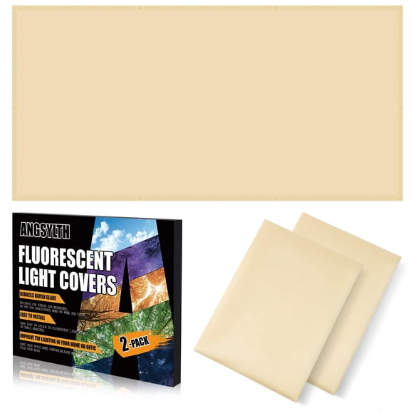 Cubiertas para luces fluorescentes ANGSYLTH 122 x 61 cm, paquete de 2, color cálido